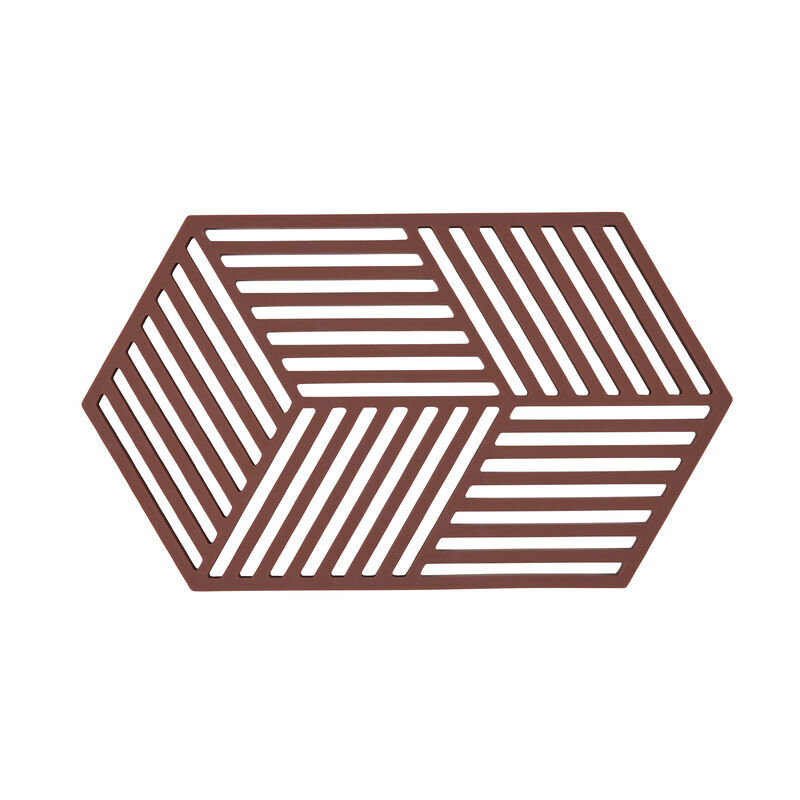 Grytunderl&auml;gg Hexagon 24 x 14 x 0,9 cm Burgundy Silikon