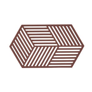 Grytunderlägg Hexagon 24 x 14 x 0,9 cm Burgundy Silikon