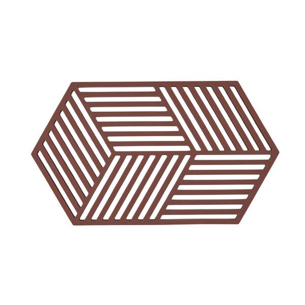 Grytunderlägg Hexagon 24 x 14 x 0,9 cm Burgundy Silikon