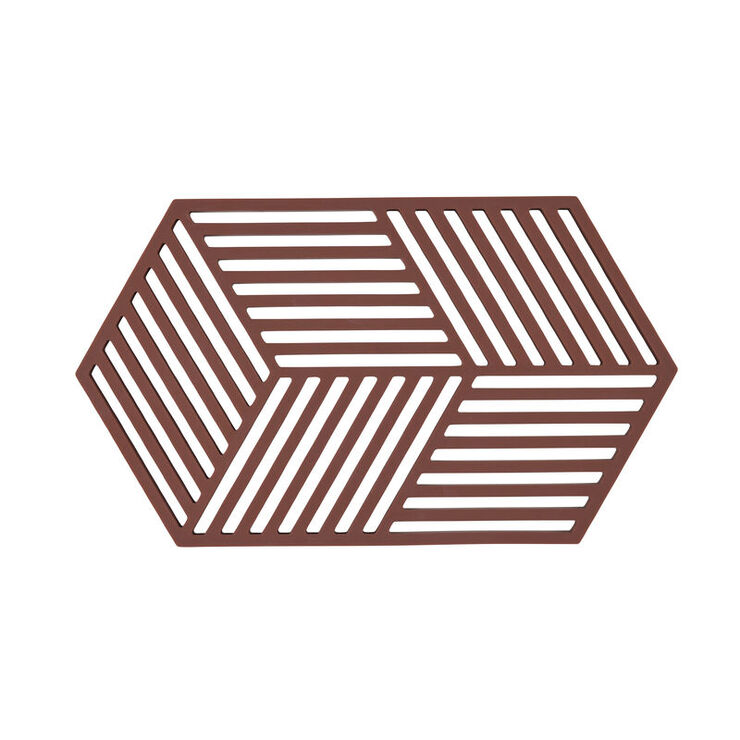 Grytunderlägg Hexagon 24 x 14 x 0,9 cm Burgundy Silikon