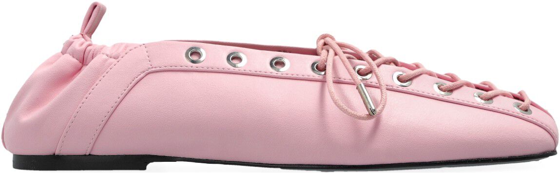 Eyelets Lace Up Ballerina Denim Pri