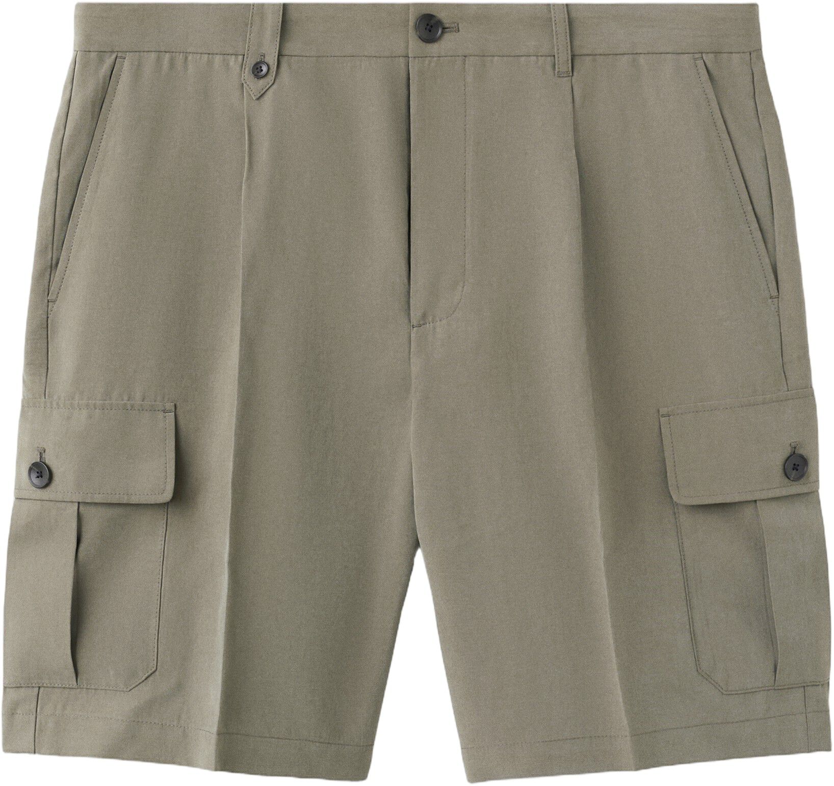 Modal cotton cargo bermuda shorts