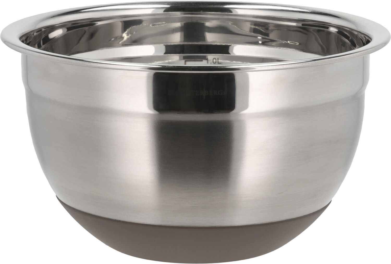 Blandningssk&aring;l m silikonbotten 1,5 liter Latte