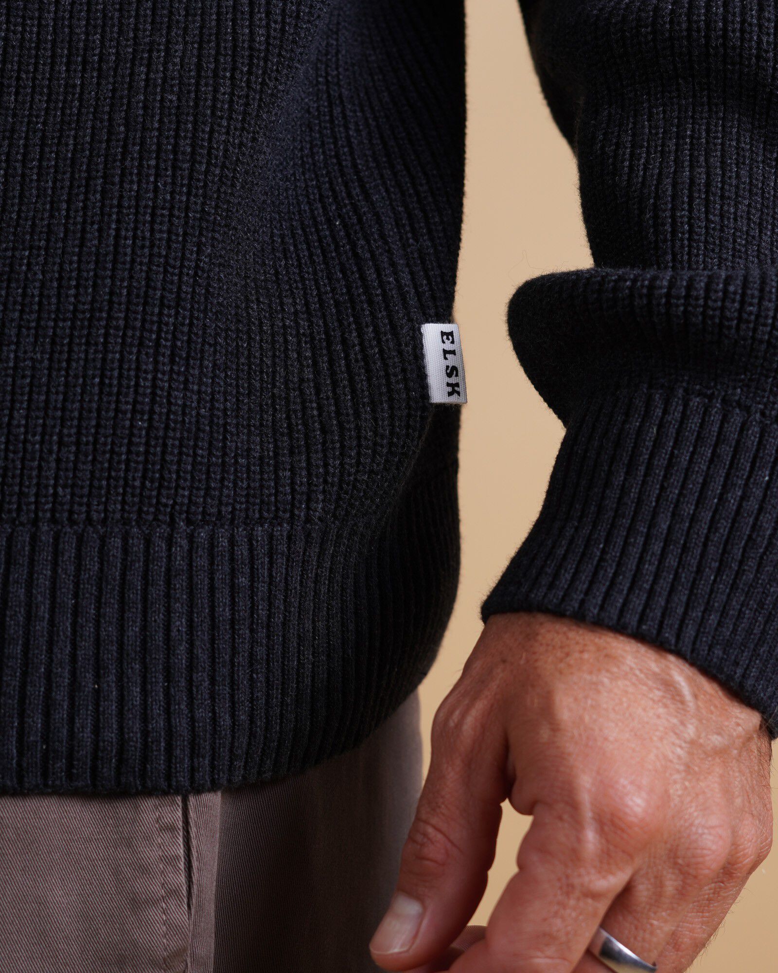 HALFZIP ORGANIC COTTON MEN'S KNIT