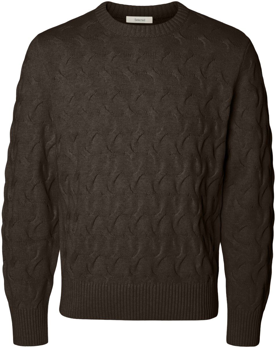 Slmcarlos Ls Cable Crew Neck Noos
