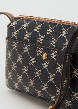 Shoulder bag with printed logo