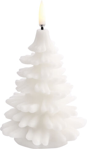 LED candle christmas tree, Nordic white, Smooth, 9x12 cm (2/12)