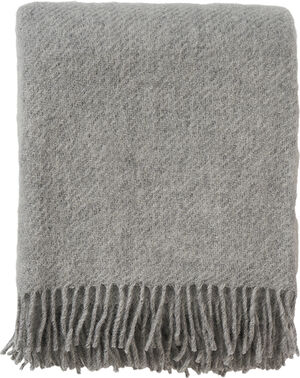 Uldplaid Bornholm light grey