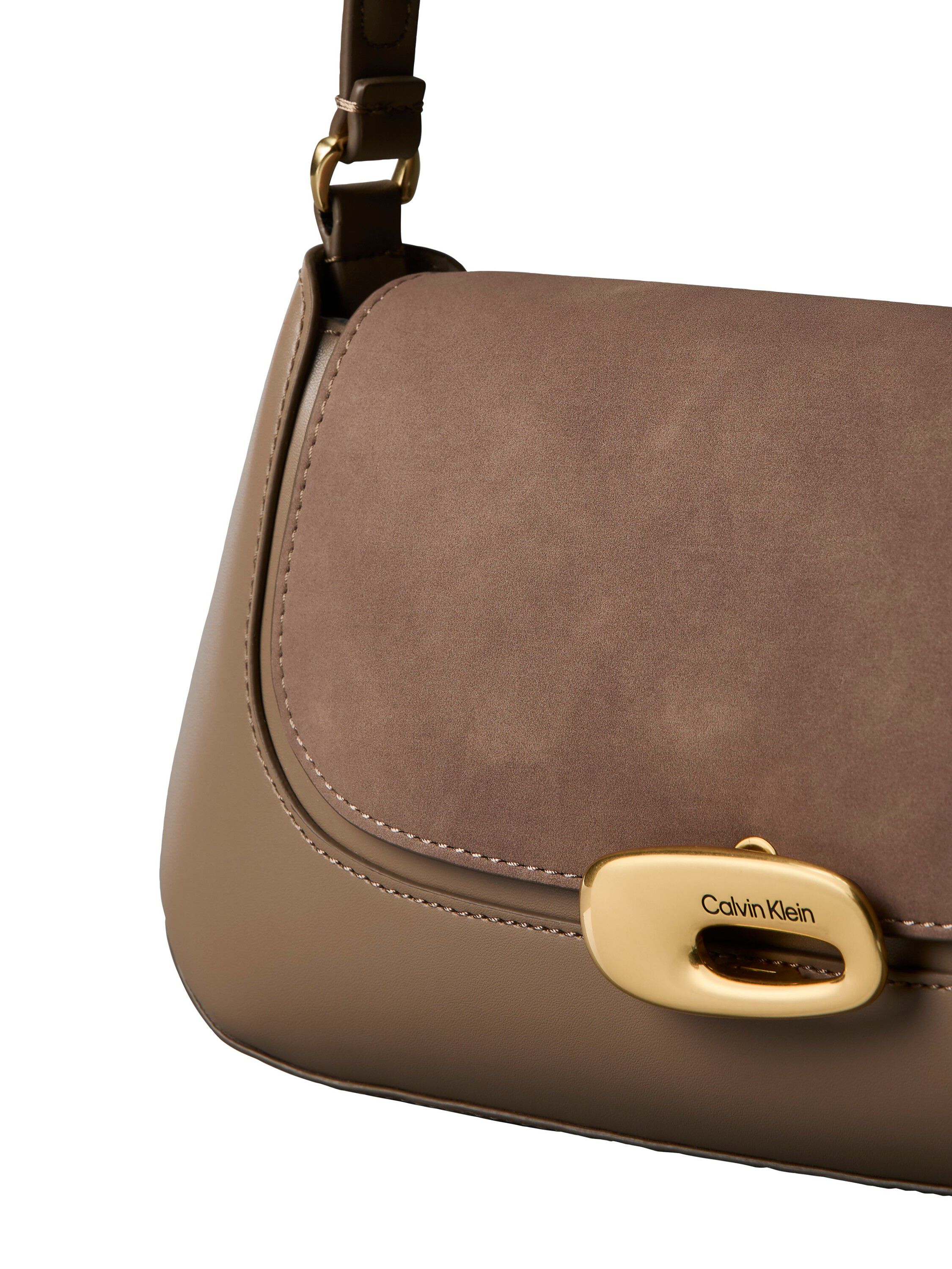 Engraved Brushed Sueded Shoulder Bag