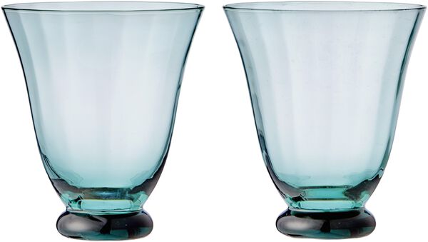 Water Glass Trellis Topaz S/2pcs