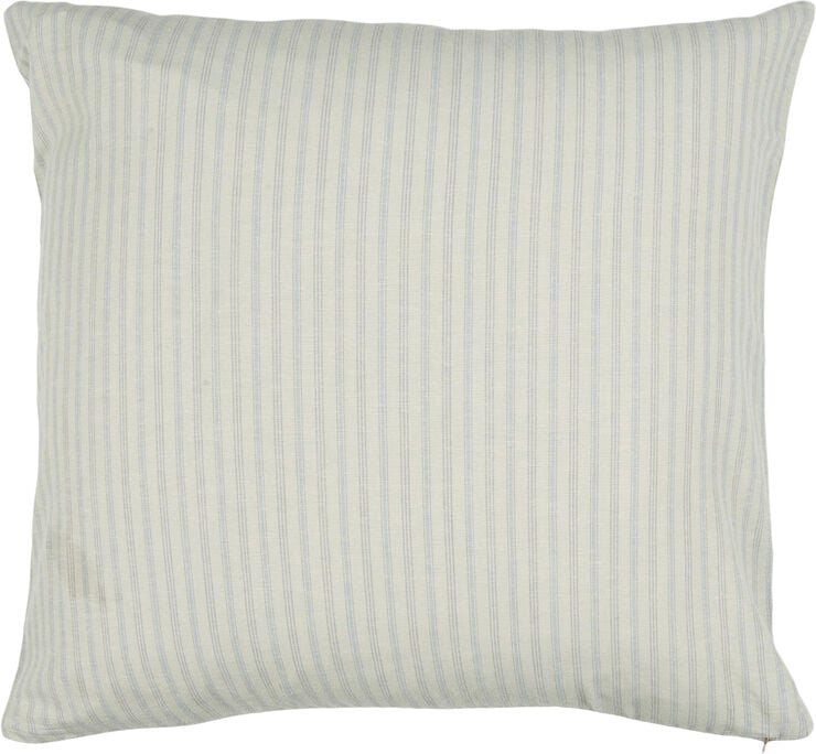 Pude natur m/lyseblå striber