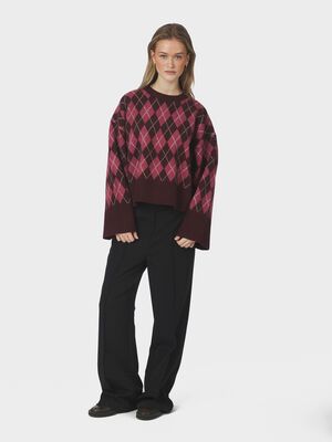 Kick Check Knit Blouse