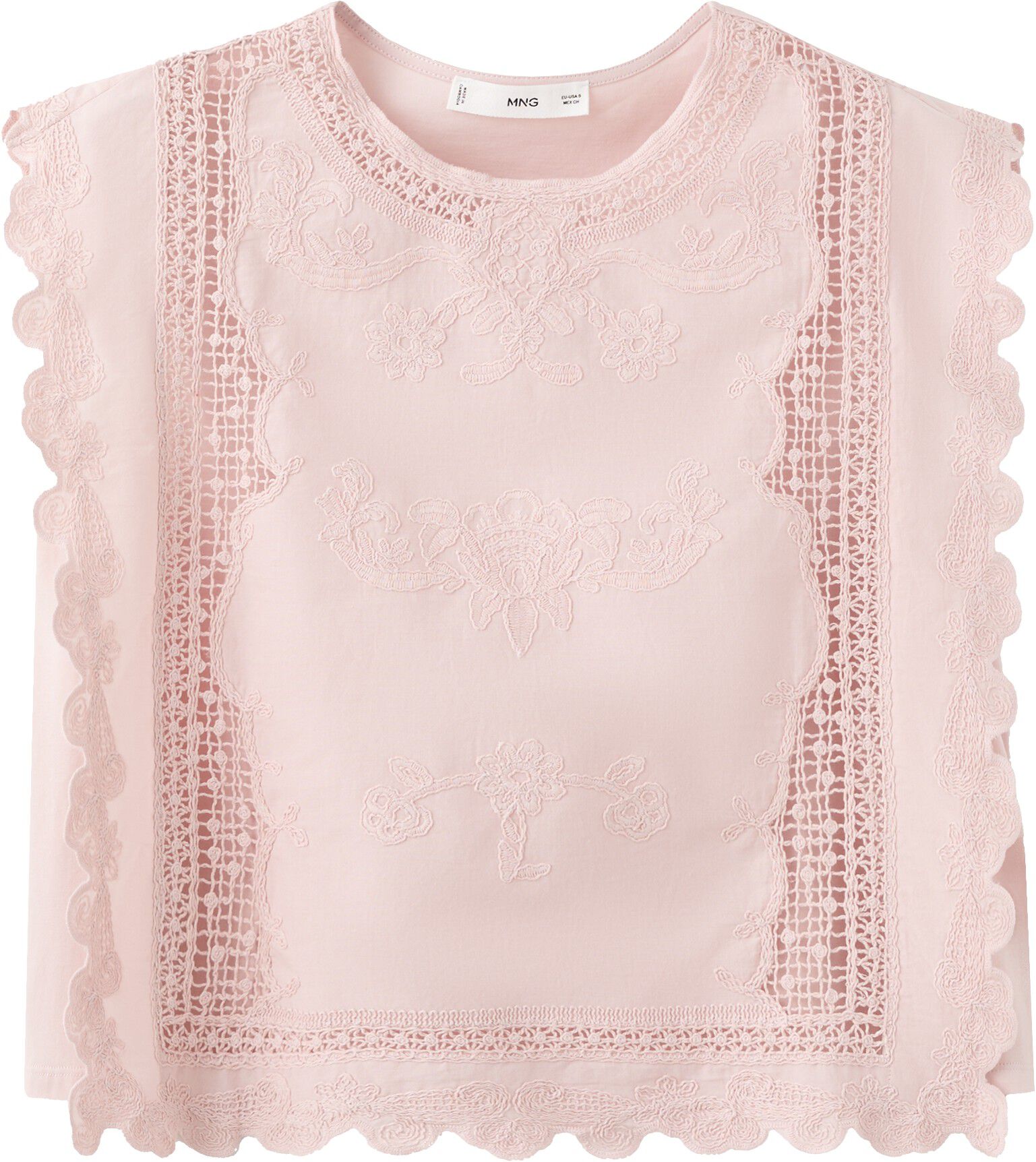 Cotton top with embroidered details