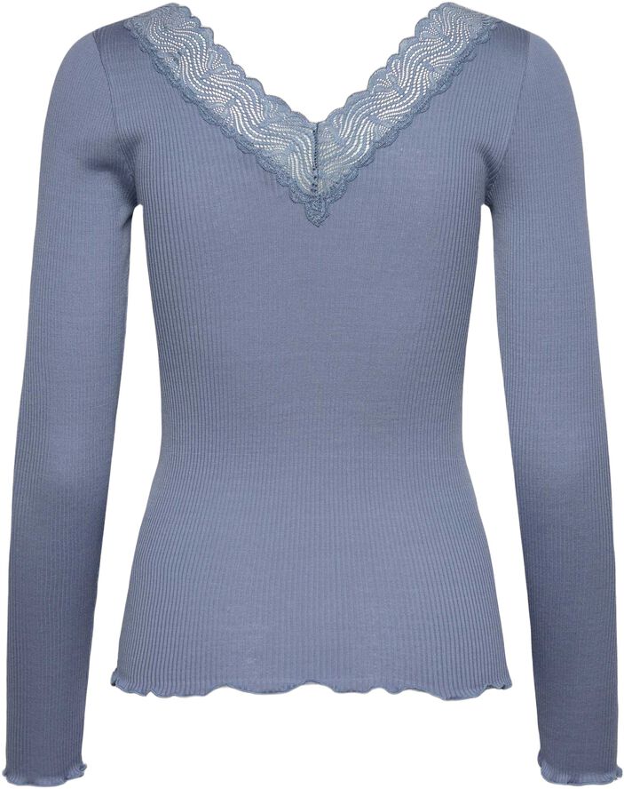 RWBeatha Silk LS V-neck T-shirt