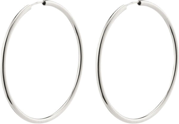 APRIL recycled medium hoop øreringe sølvbelagt