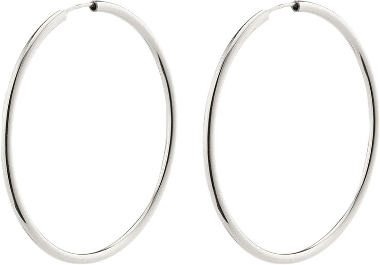 APRIL recycled medium hoop øreringe sølvbelagt