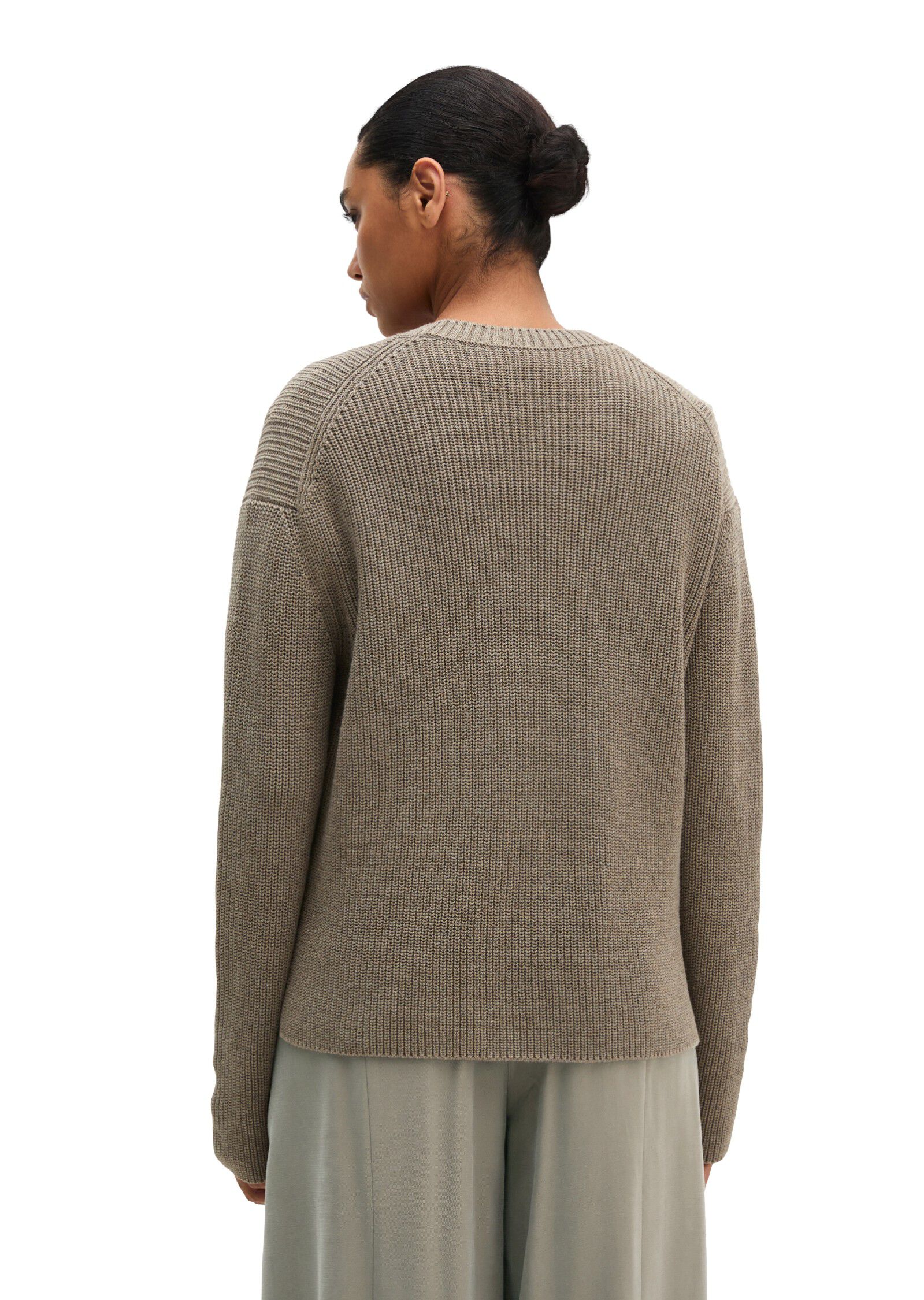 Pullovers, LSL, Round-Neck, Slits