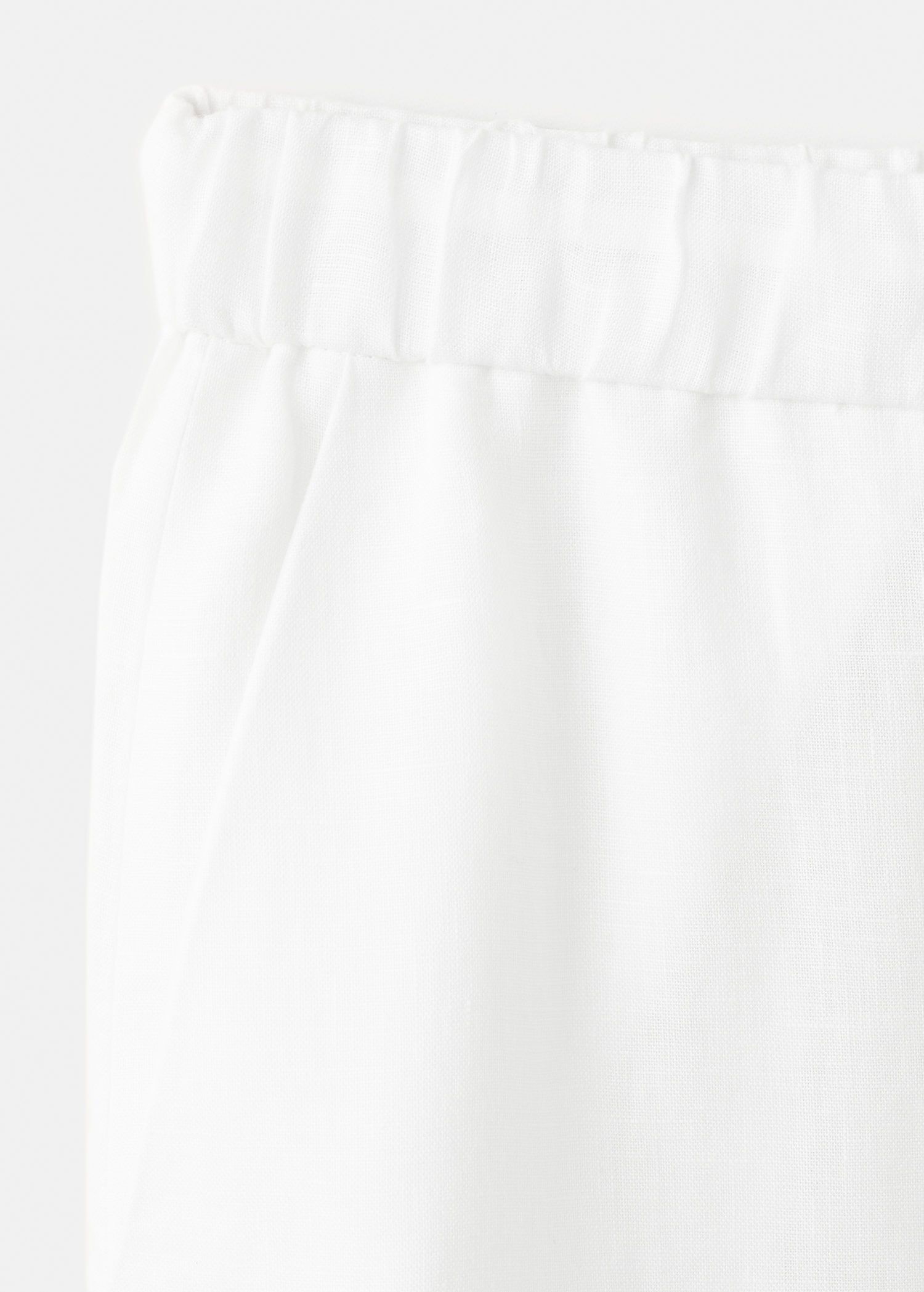 Linen wide-leg trousers