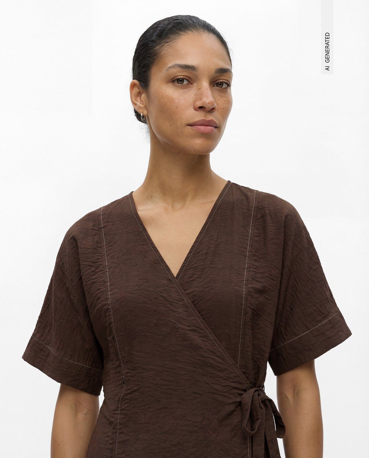 Objjacira S/S Re Wrap Top E Tne