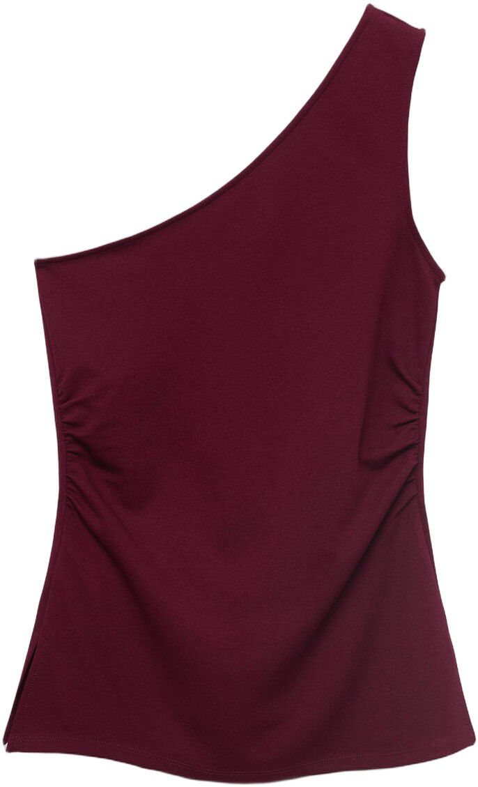 Asymmetrical draped top