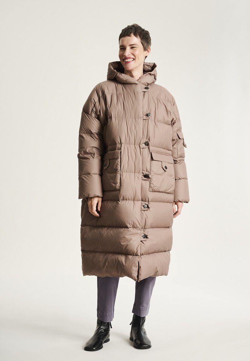 Feather down frakke med lommer
