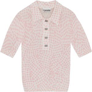Sheer Cotton Printed Polo