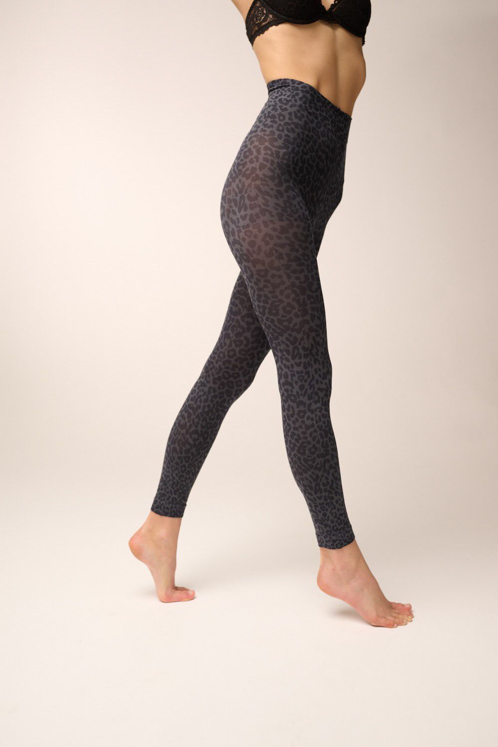 Leopard footless - 150 denier