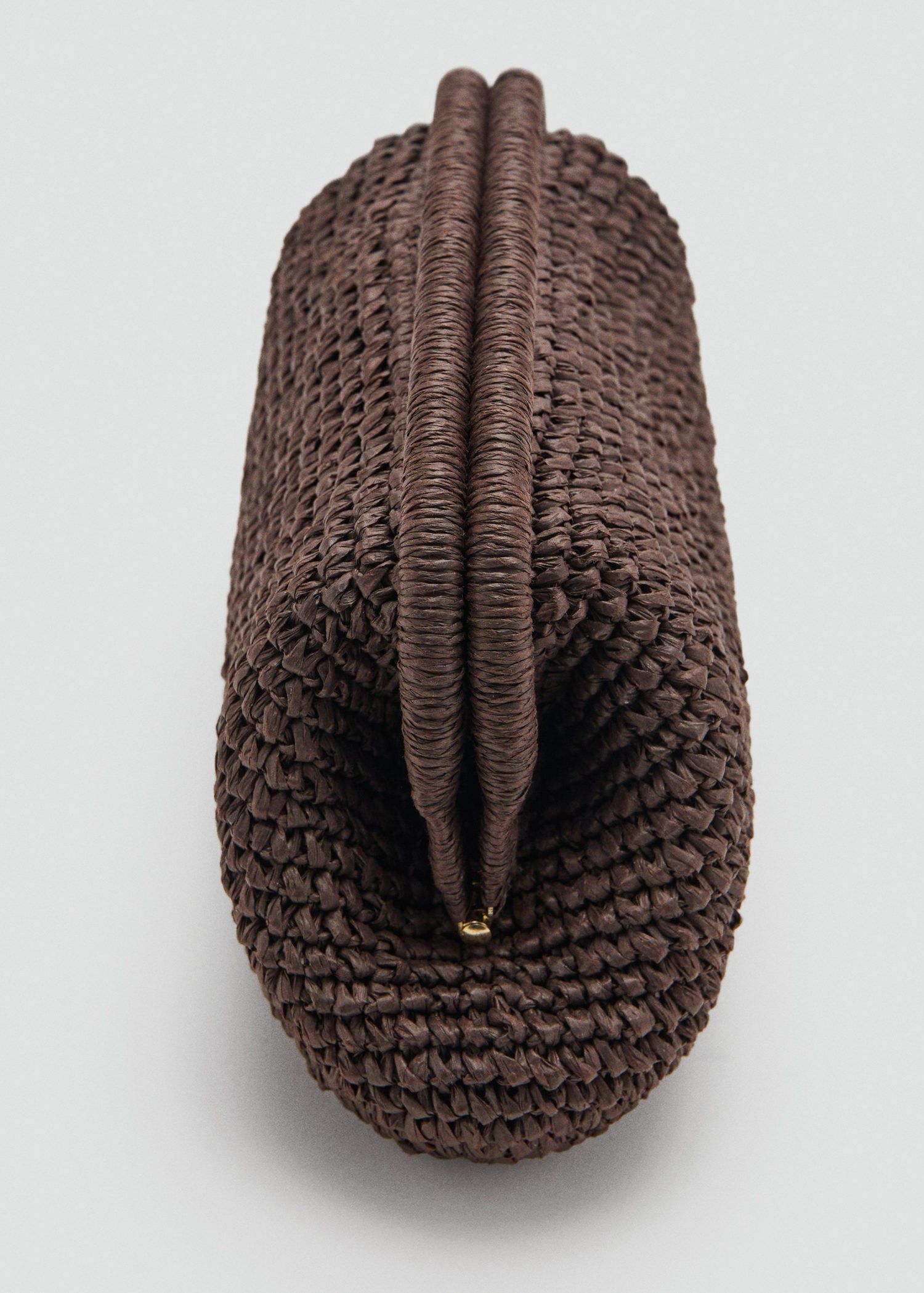 Natural fiber clutch bag