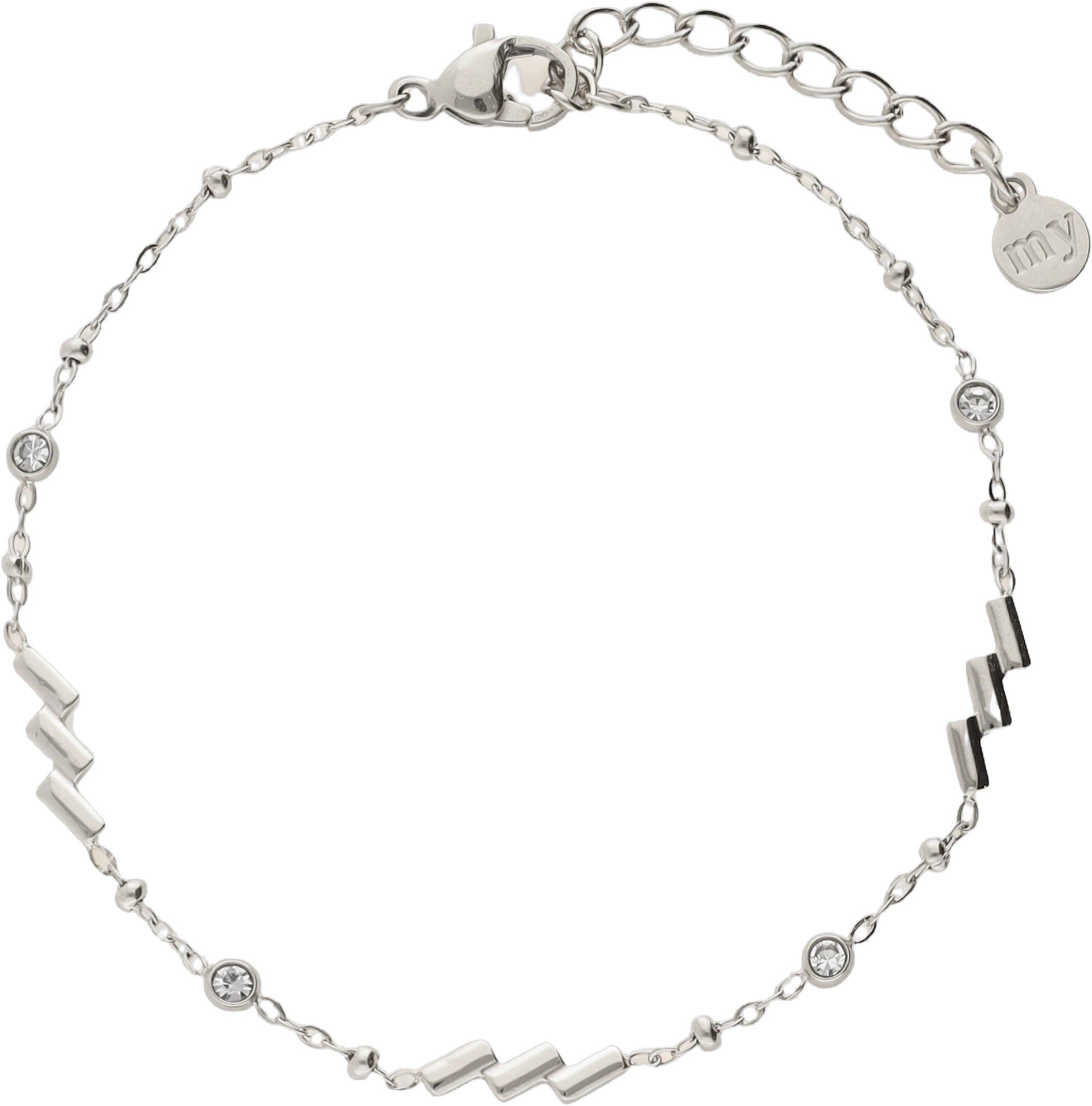 Bracelet diagonal stripes and strass