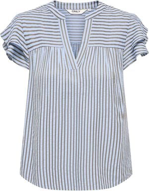 ONLBARI SL FRILL V-NECK TOP CS WVN