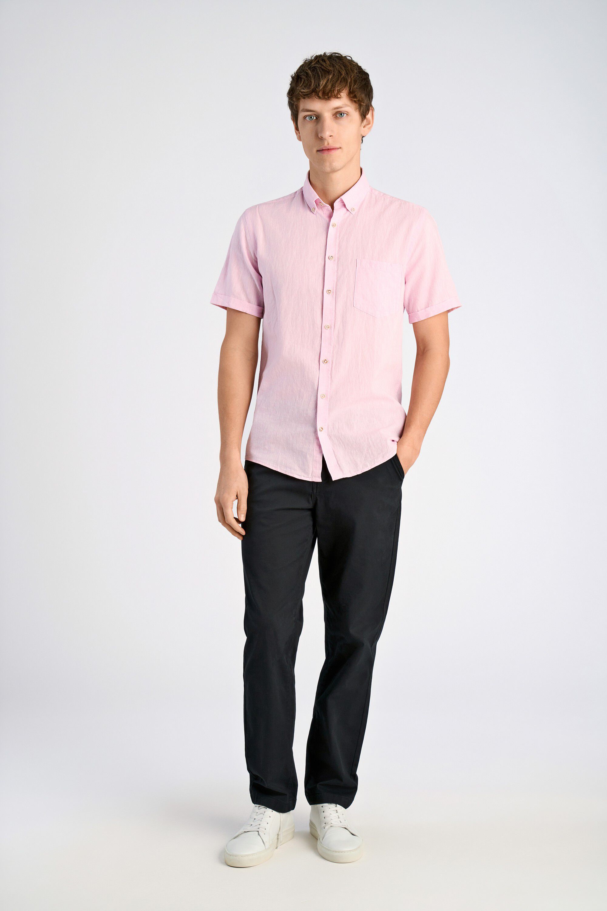 Cotton/linen shirt S/S
