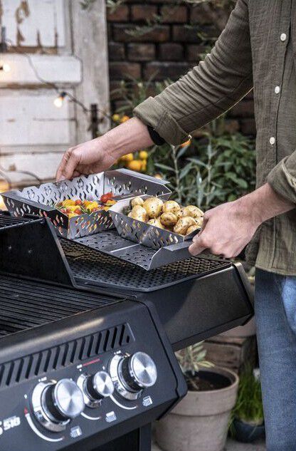 BBQ+ Set med grillkorgar S/M2 Silver