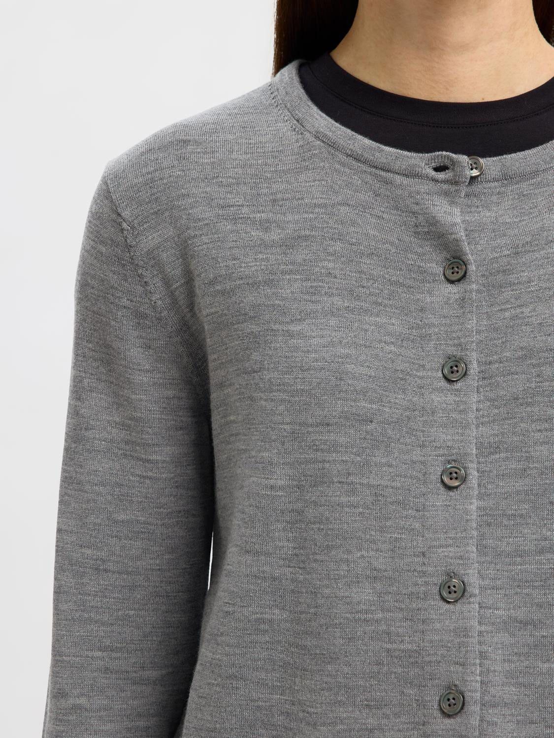 Slwthea Ls Knit Merino Cardigan Noos