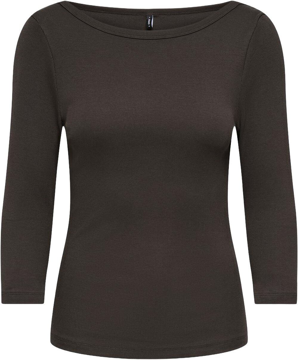 Onlkathline 3/4 Rib Boatneck Top Cs Jrs