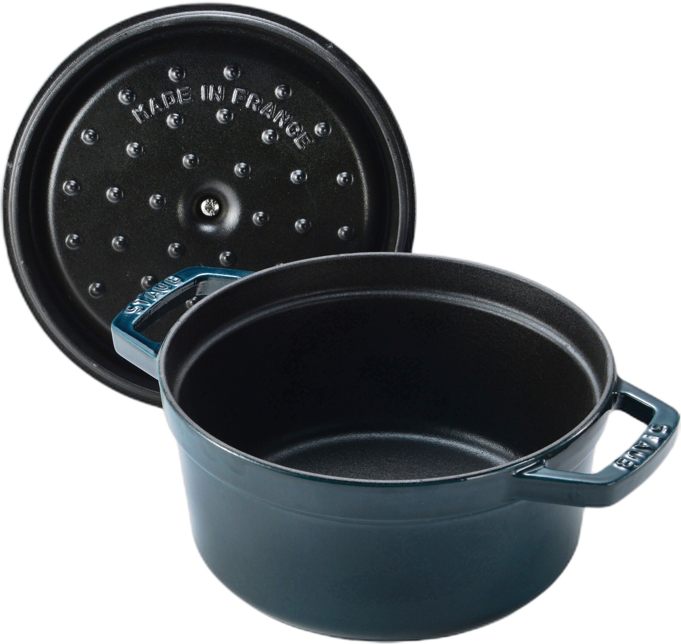 La Cocotte Gryta 20 cm / 2,2 l, Rund, La-Mer, Gjutj&auml;rn