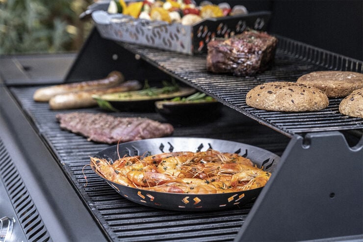 BBQ+ Grillkorg med handtag Silv Rund