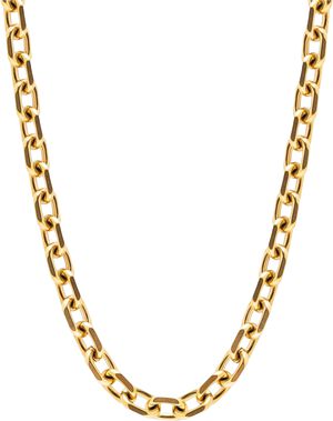 Women's Round Cable Chain Necklace in Gold