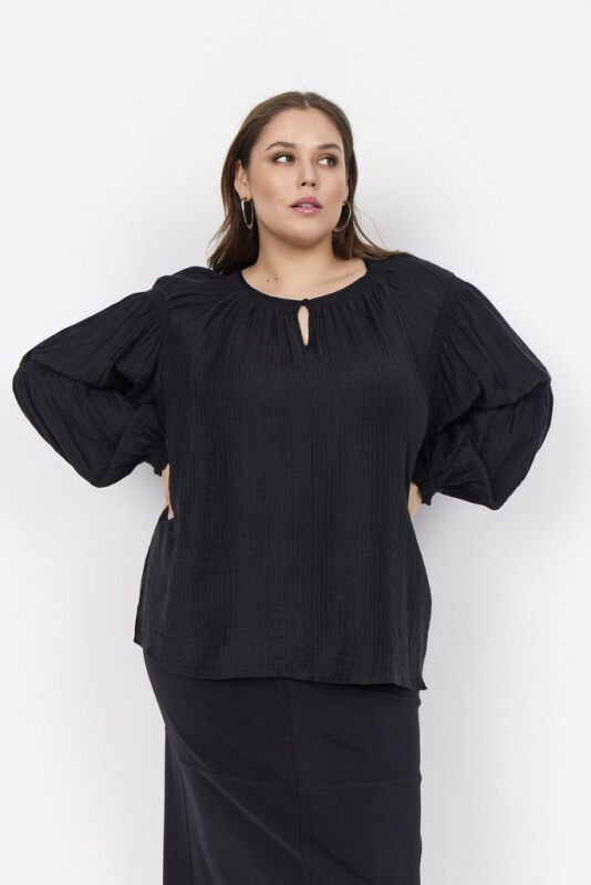 Curvy WA-CAYSA 7 Bluse Sort