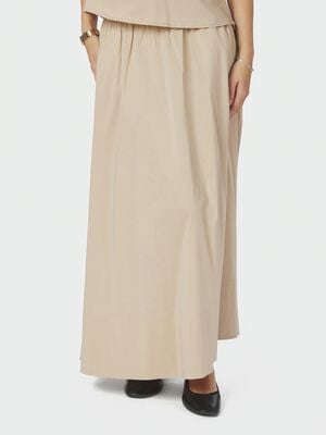 Yara Long Poplin Skirt