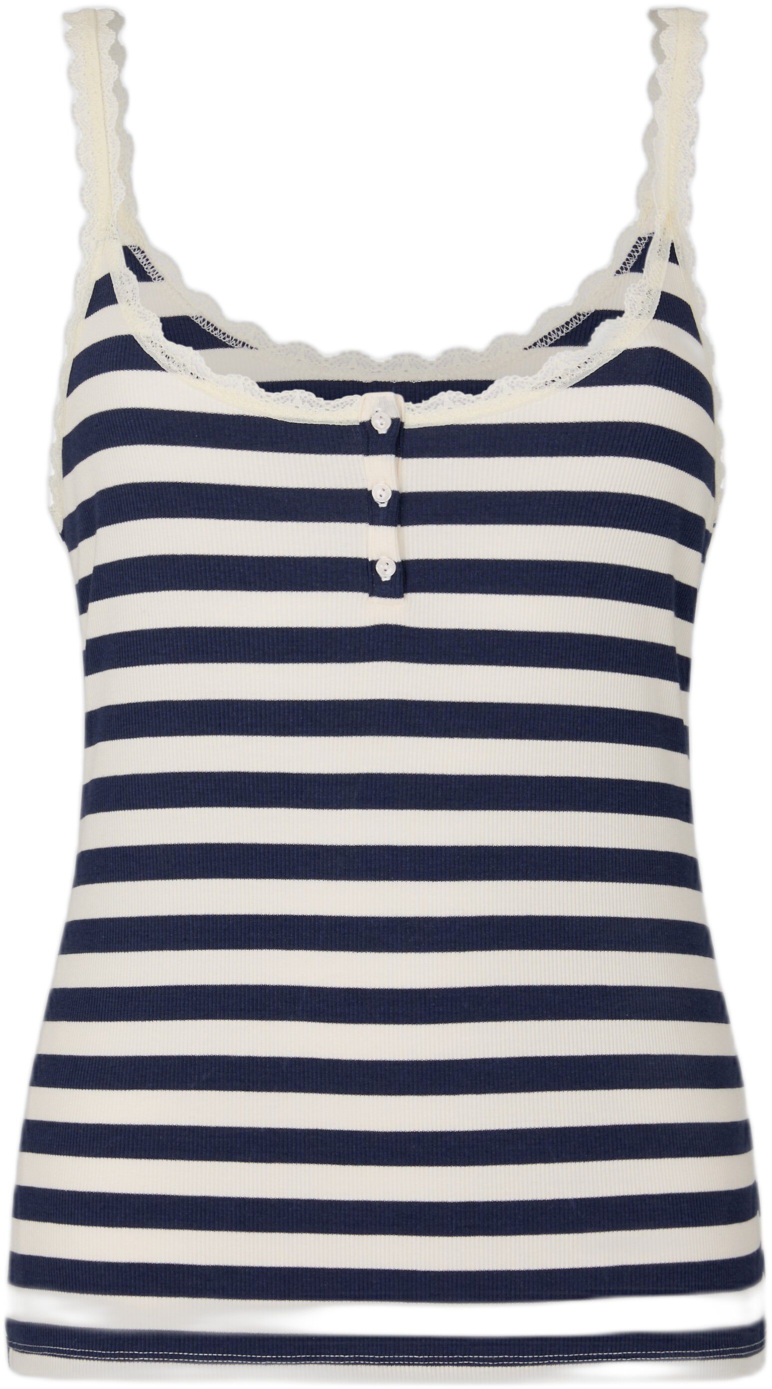 Singlet Rib Jersey Lace