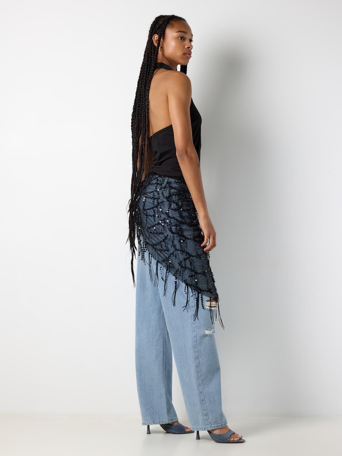NMDAZZLE SEQUIN WRAP SKIRT