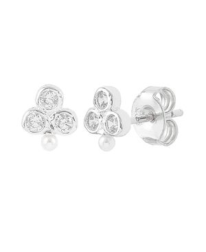 Fleur with pearls øreringe