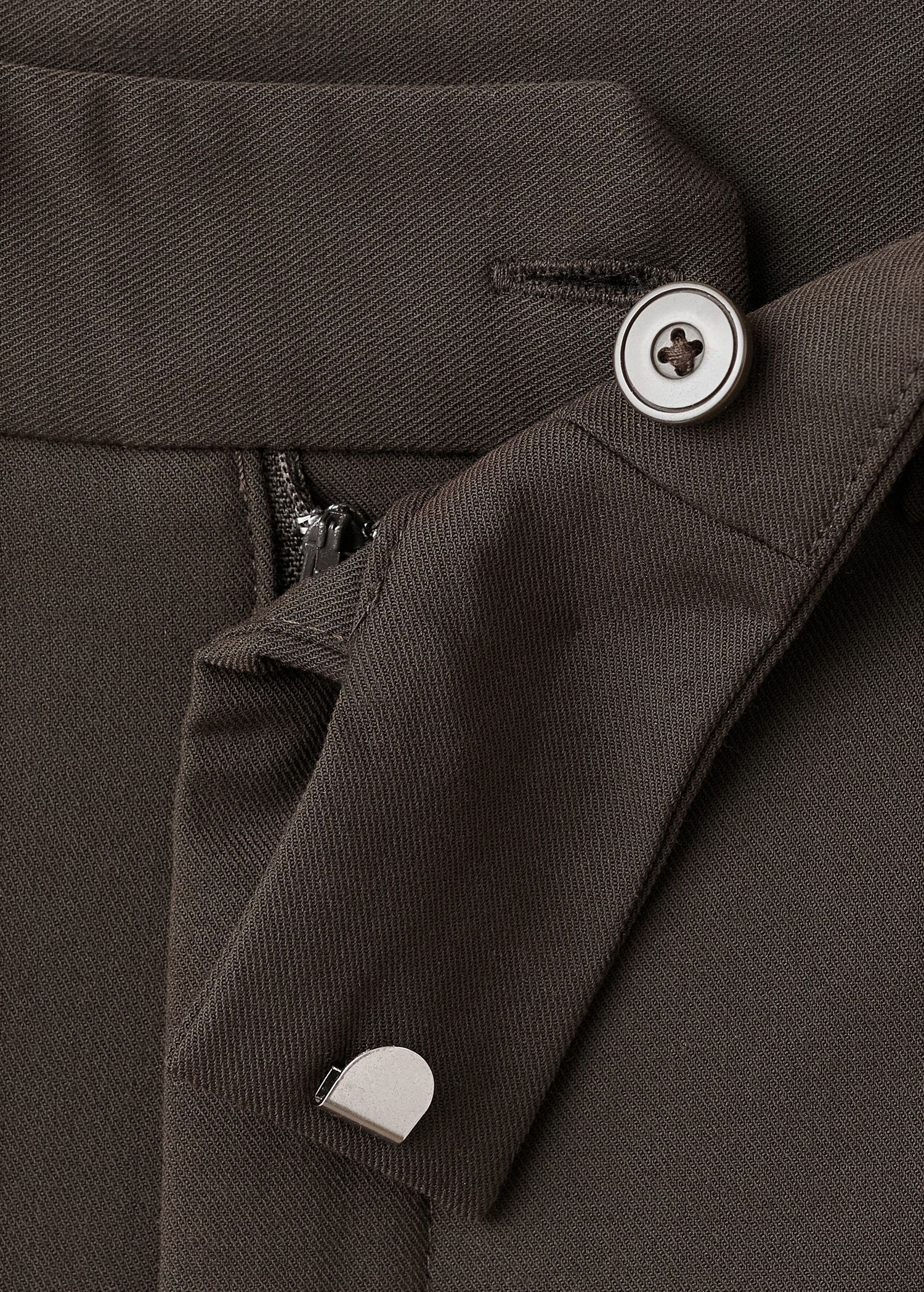 Mid-rise cropped straight-leg trous