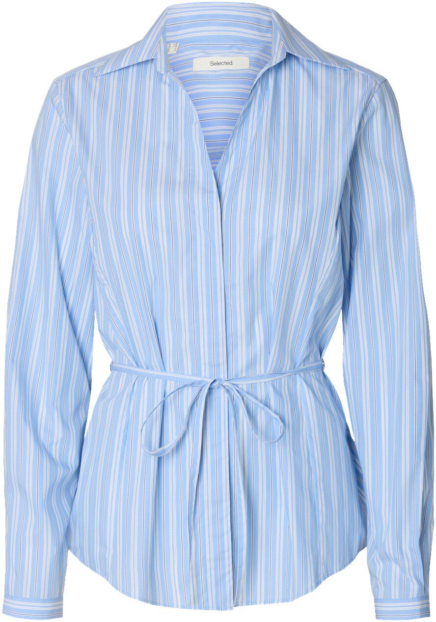 Slfhelga Regular Ls Tie Shirt B