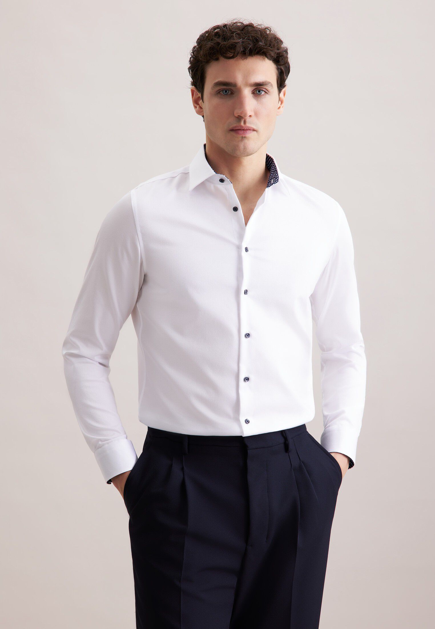 Business shirt Slim 1/1 Kent-Collar Uni