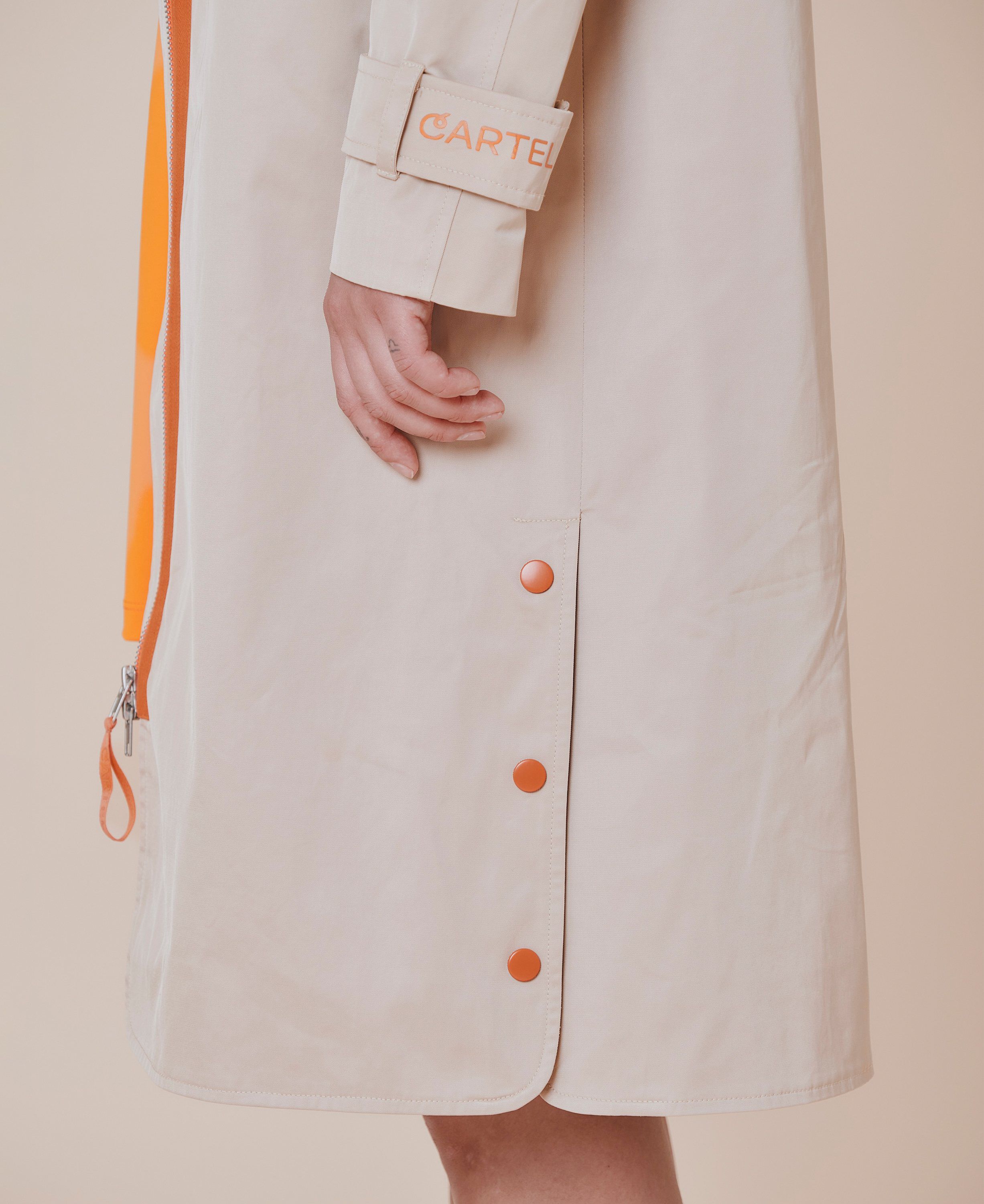 Palermo sportivo trench coat - Sand/Flame