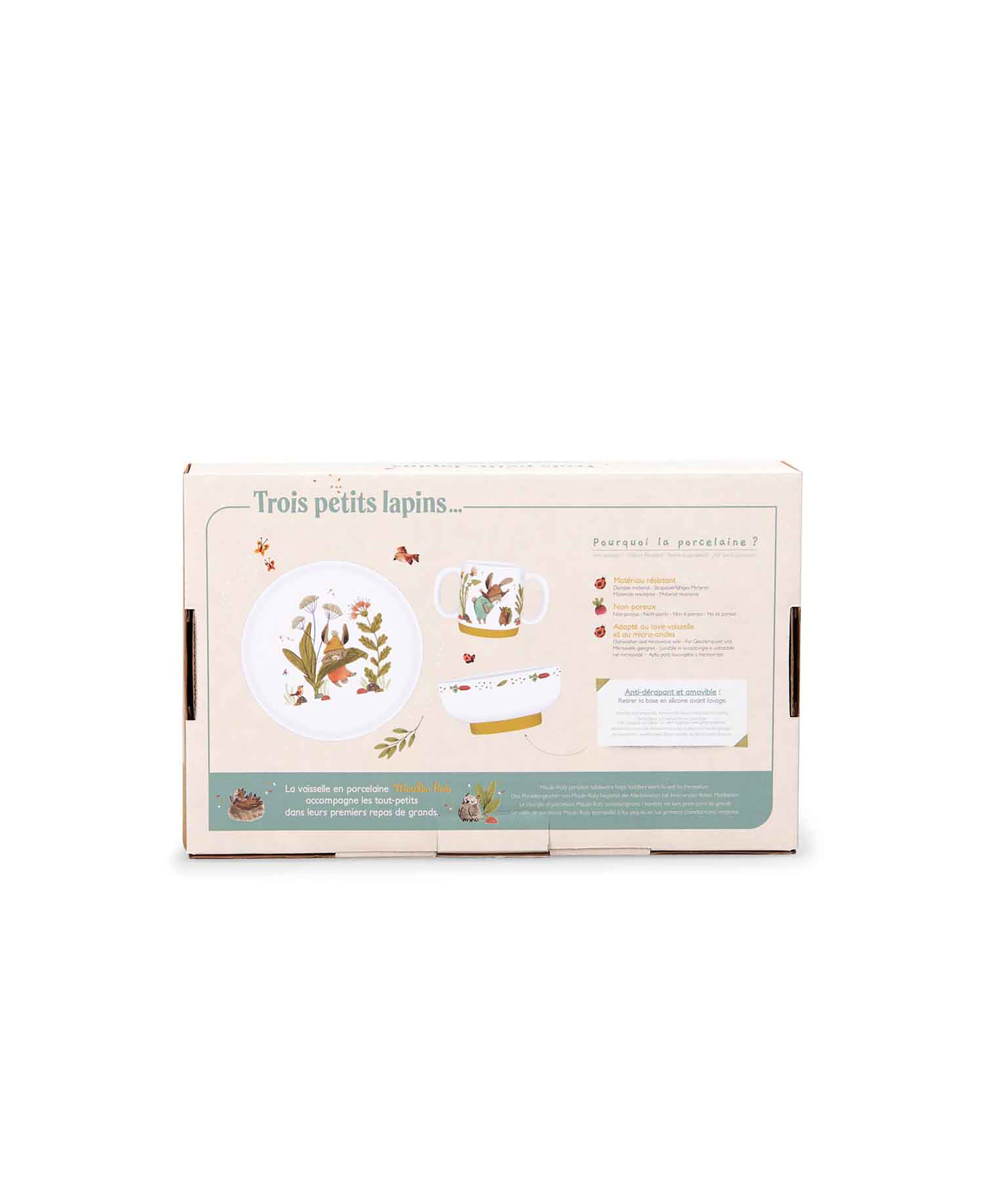 Moulin Roty - Spises&aelig;t - Porcel&aelig;n - Trois Petits Lapins