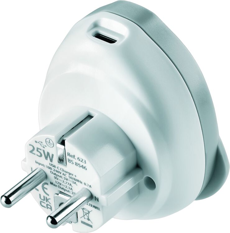 World - EU USB-C Adaptor + (25W)