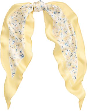 Floral Silk Diamond Scarf