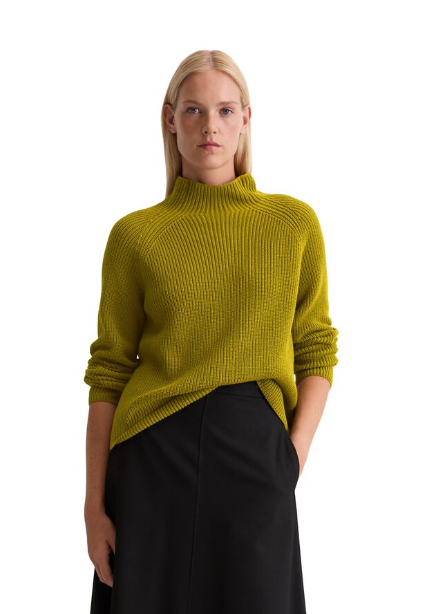 Pullover, longsleeve, stand-up coll
